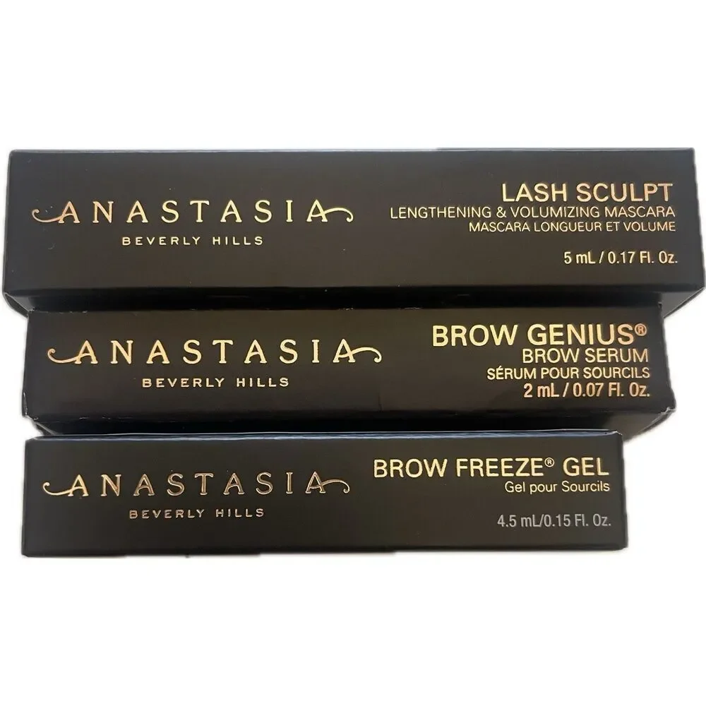 NIB Anastasia Beverly Hills Brow Freeze Gel Brow Genius Lash Sculpt Set Sealed